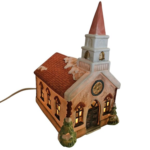 National Decorations Porcelain Church Americana Christmas Collectibles Vintage - Picture 11 of 11